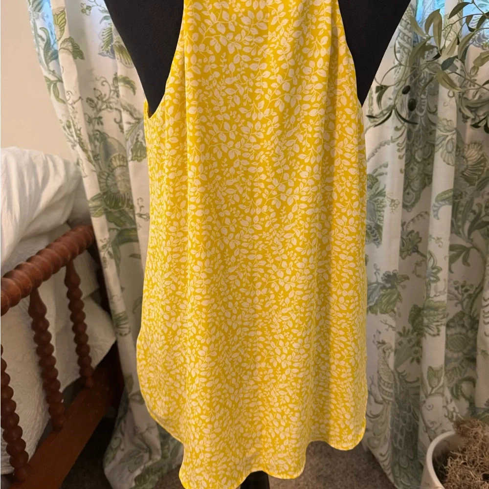 LOFT Black, White & Yellow Floral Camisole Set